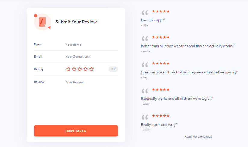 A screenshot showing onsite reviews from buzzoid.