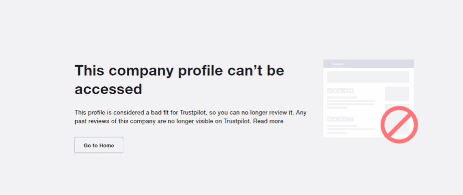 A screenshot showing trustpilot reviews.